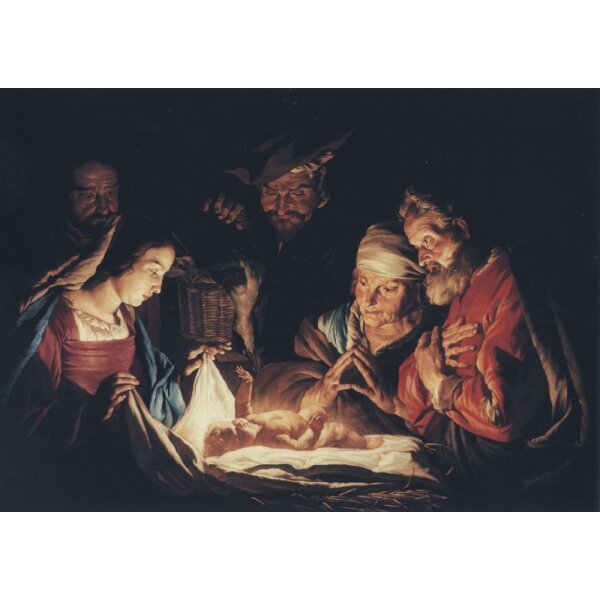 Matthias Stom(er). Anbetung der Hirten, ca. 1640/50