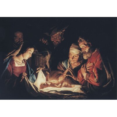 Matthias Stom(er). Anbetung der Hirten, ca. 1640/50