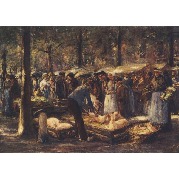 Max Liebermann. Schweinemarkt in Haartem, 1891