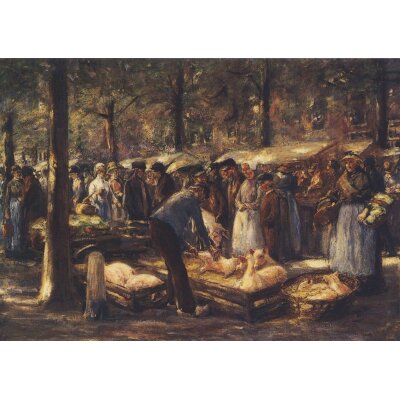 Max Liebermann. Schweinemarkt in Haartem, 1891