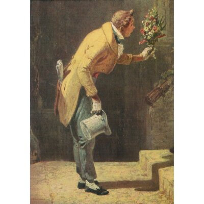Carl Spitzweg. Der ewige Hochzeiter, Ausschnitt