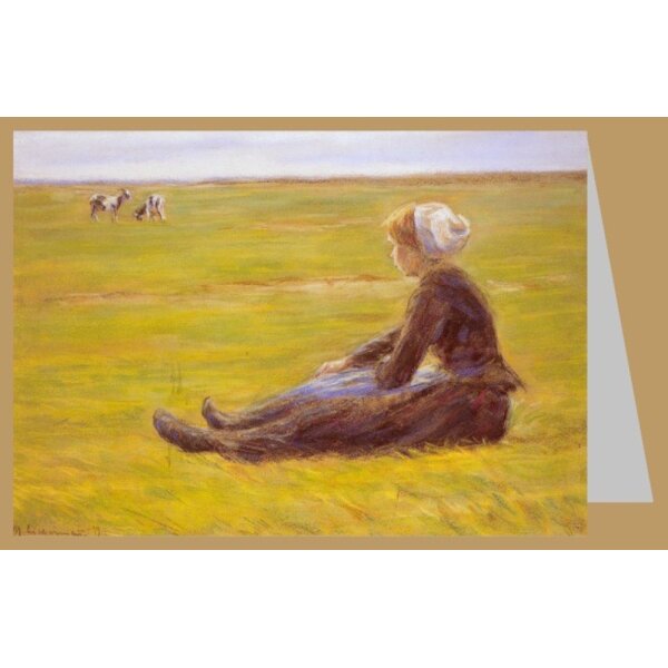 Max Liebermann. Junge Hirtin mit Ziegen, 1899