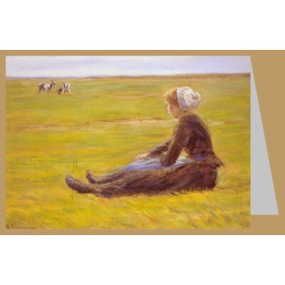 Max Liebermann. Junge Hirtin mit Ziegen, 1899