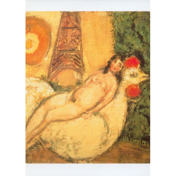Marc Chagall. Nackt auf einem Hahn, 1925