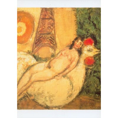 Marc Chagall. Nackt auf einem Hahn, 1925