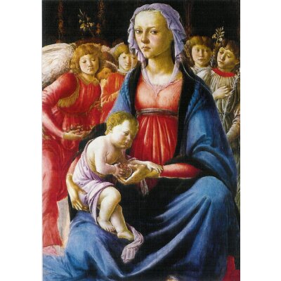 Sandro Botticelli. Maria mit dem Kind und fünf...