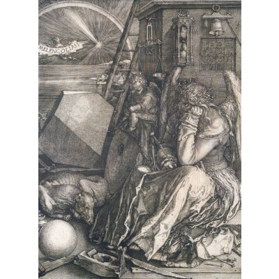 Albrecht Dürer. Melancolia I, Druck 31 x 42,5 cm + Rand