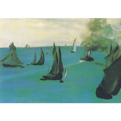 Edouard Manet. Das Dampfschiff, Seestück oder Ruhige See...