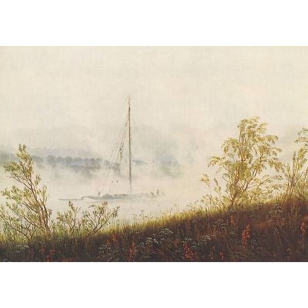 Caspar David Friedrich.  Elbschiff im Frühnebel