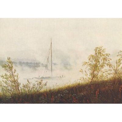Caspar David Friedrich.  Elbschiff im Frühnebel