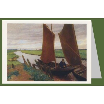 Fritz Mackensen. Torfkähne aud der Hamme, 1904