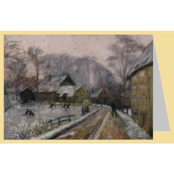 Otto Modersohn. Eisvergnügen in der Bredenau, 1934