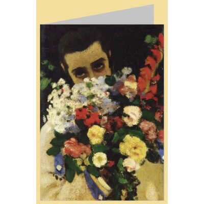 Claude Monet. Frau im Garten mit weißem Blumenstrauss