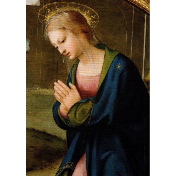 Francesco Granacci. Christi Geburt, Ausschnitt, Maria das Kind anbetend, um 1520
