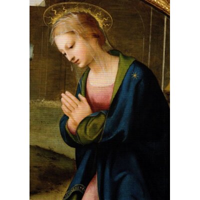 Francesco Granacci. Christi Geburt, Ausschnitt, Maria das Kind anbetend, um 1520