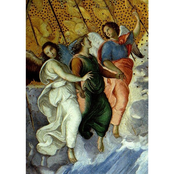 Raffaelo Santi, 1483-1510. Engel aus der Disputa 1509/10