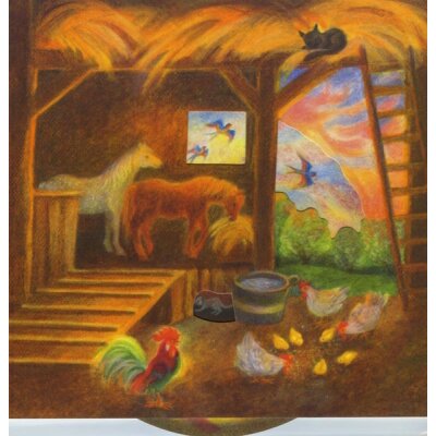 Gabriela de Carvalho. Bewegliches Bild. 30x30cm Am Abend
