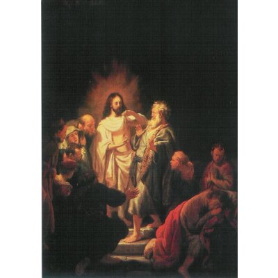 Rembrandt. Auferstandene zeigt Thomas...