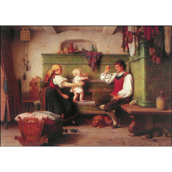 Christian-Eduard Boettcher. Bauernfamilie, 1868