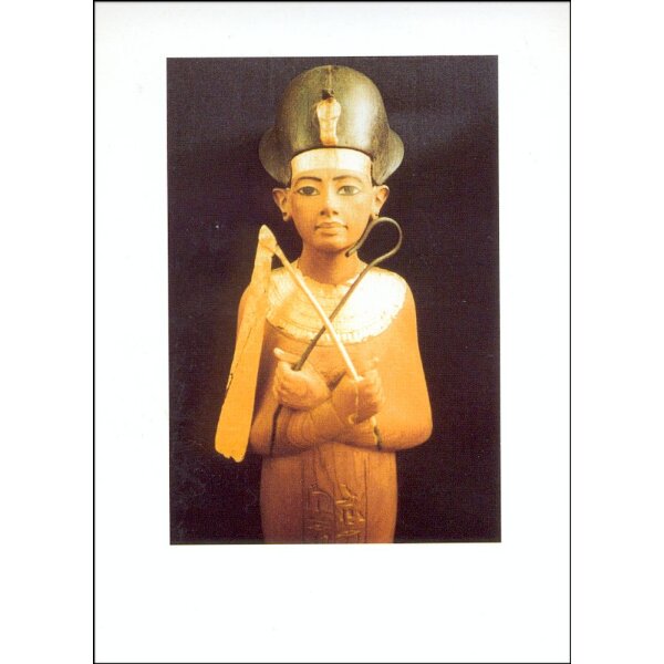 Aegyptisch. Totenfigur. vergoldetes Holz