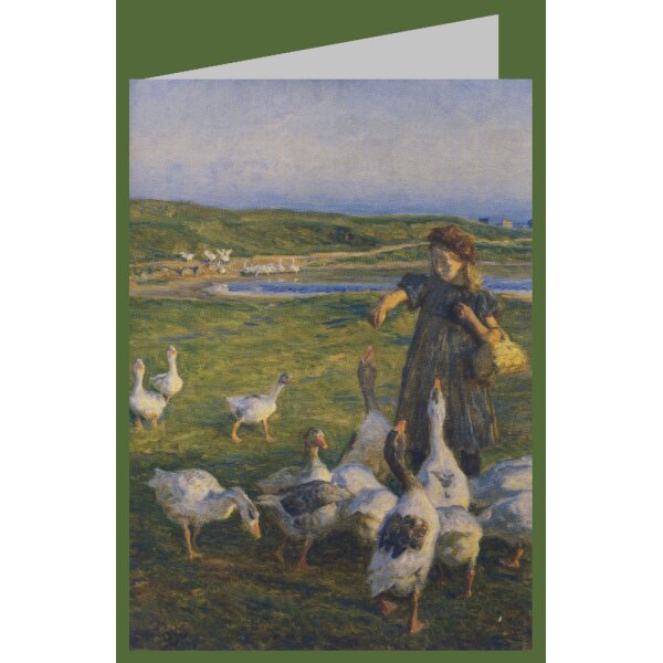 Viggo Johansen. Ein kleines Mädchen mit Gänsen, 1896