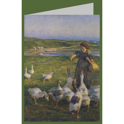 Viggo Johansen. Ein kleines Mädchen mit Gänsen, 1896