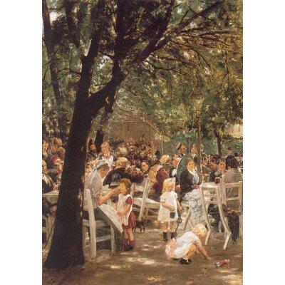 Max Liebermann. Münchner Biergarten, 1884