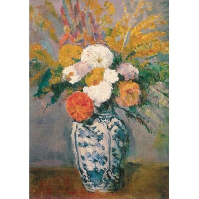 Paul Cézanne. Blumen in Delfter Vase, 1873