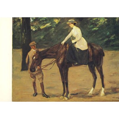 Max Liebermann. Des Künstlers Tochter zu Pferde