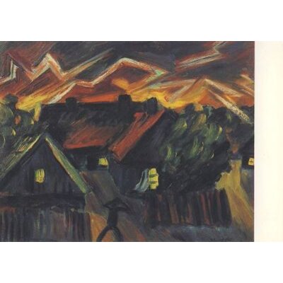 Max Pechstein. Gewitter im Dorf/Nidden, 1919/20