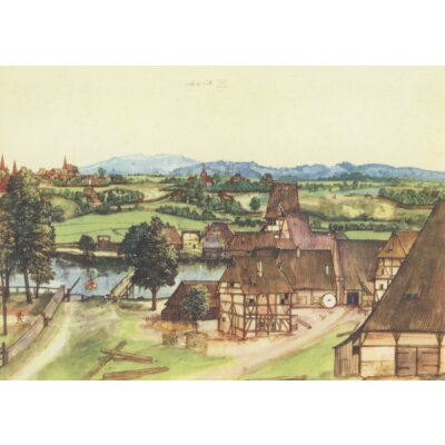 Albrecht Dürer. Drahtziehermühle, 1494