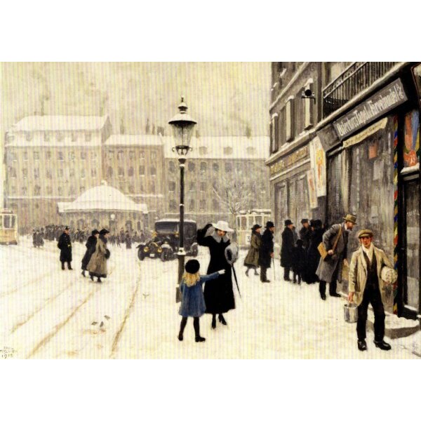 Paul Fischer. Die Osterbrogade im Winter, 1918