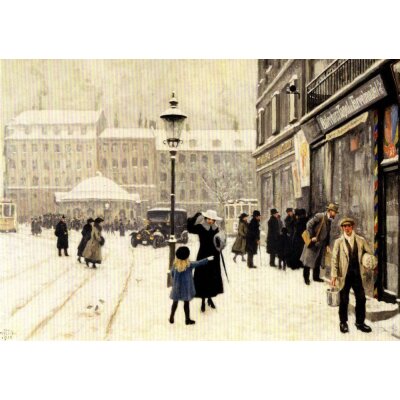 Paul Fischer. Die Osterbrogade im Winter, 1918