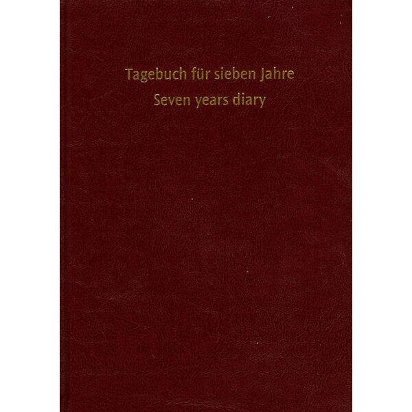 Tagebuch für 7 Jahre, weinrot