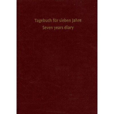 Tagebuch für 7 Jahre, weinrot