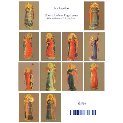 Fra Angelico. Mappe mit 12 Engelkarten, A6