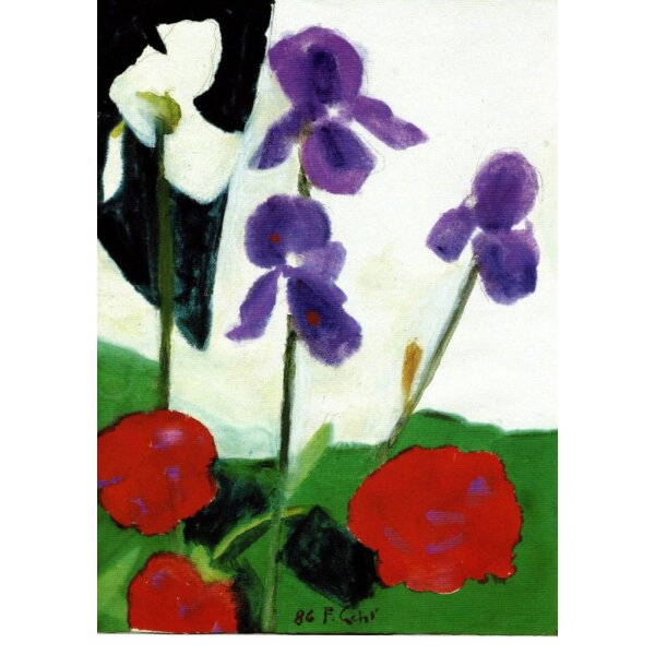 Ferdinand Gehr. Iris, Pfingstrosen