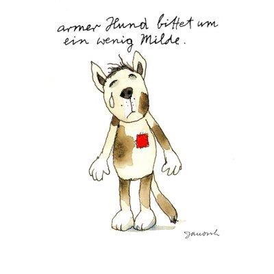 Janosch. Armer Hund bittet um ein wenig Milde
