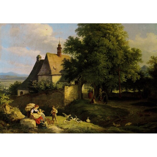 Adrian-Ludwig Richter. Die Kirche von Graupen
