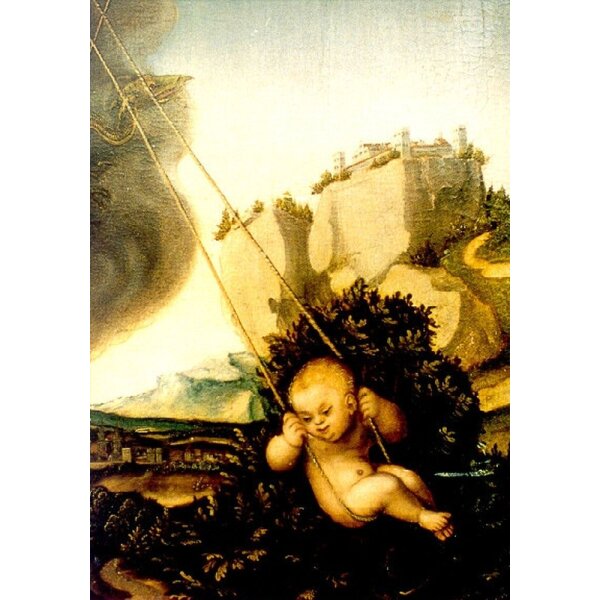 Cranach, Lucas d.Ä. Schaukelndes Jesuskind, Ausschnitt