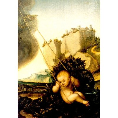 Cranach, Lucas d.Ä. Schaukelndes Jesuskind, Ausschnitt