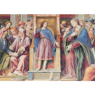 Bernardino Luini. Der 12-jährige im Tempel