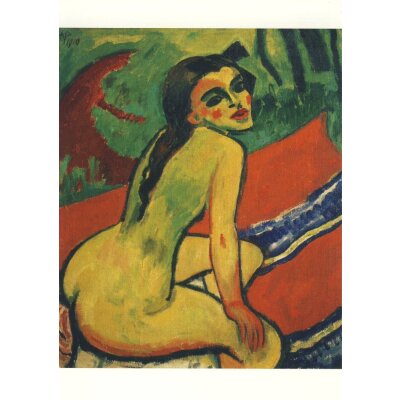 Max Pechstein. Sitzendes Mädchen, 1910