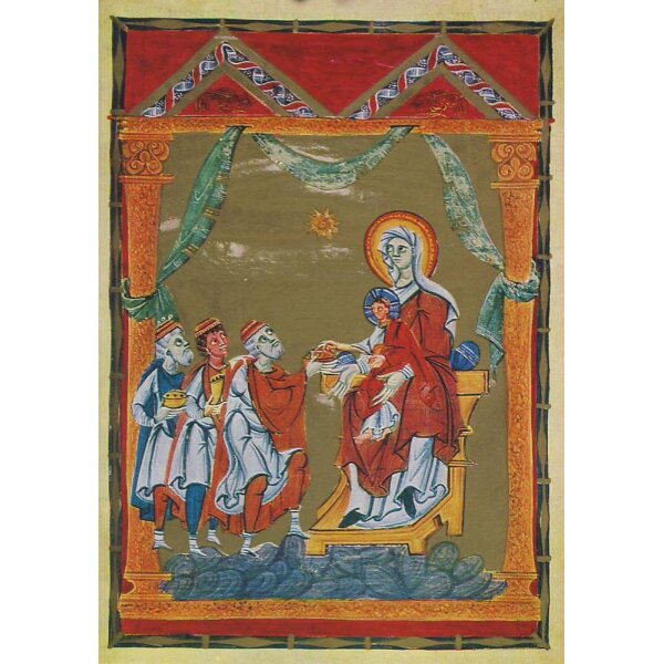 Anbetung der Heiligen drei Könige. Limburger Evangeliar