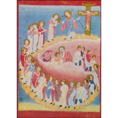Zug der Getauften zum Kreuz. Reichenauer Schule