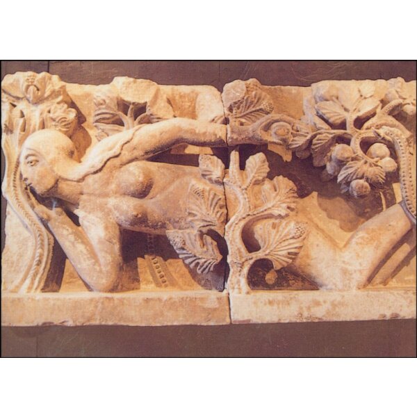 Romanisch. Türsturz mit Darstellung Evas, 1220-1230