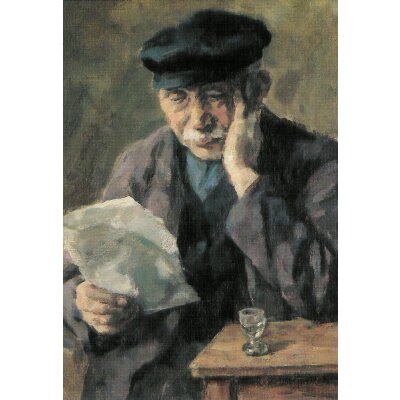 Karl Krummacher. Lesender Bauer, 1944