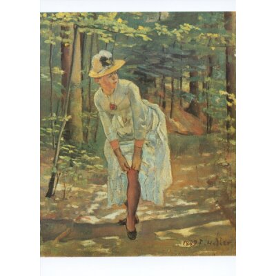 Ferdinand Holder. Die Frau mit dem Strumpfband, 1887.