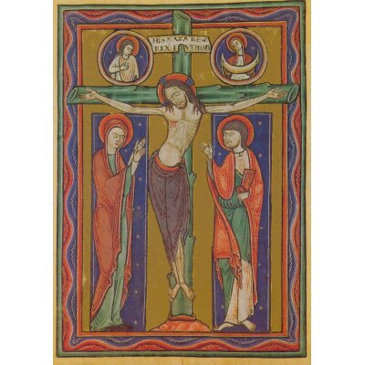 Der Gekreuigte, Folkungepsalterium, 12. Jh.