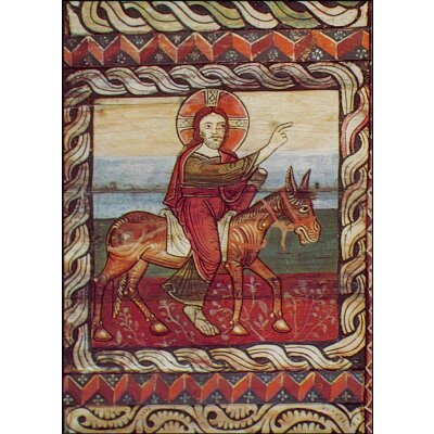 Einzug in Jerusalem. Älteste Romanische Kirchendecke